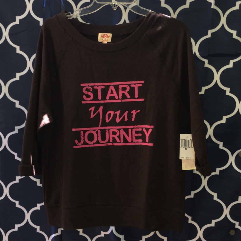🧘‍♀️ Pink Lotus 3/4 Sleeve Sweatshirt